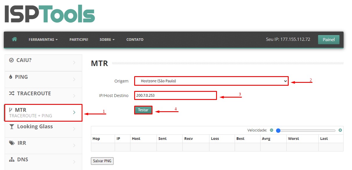 Ferramenta ISPTools.