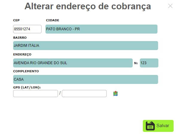 Alterar endereço de cobrança | Wiki do ISPFY