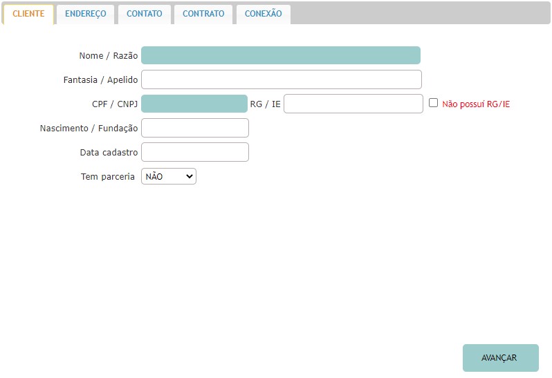 Cadastrar cliente já existente no ISPFY.