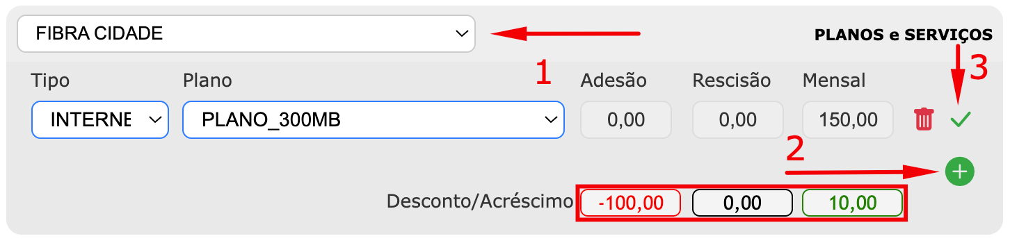Planos e serviços