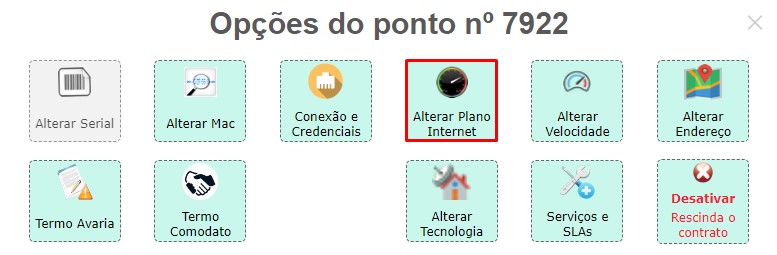 Opções do ponto?