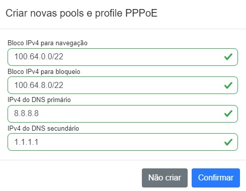 Criar novas pools e profile PPPoE para Mikrotik no ISPFY.