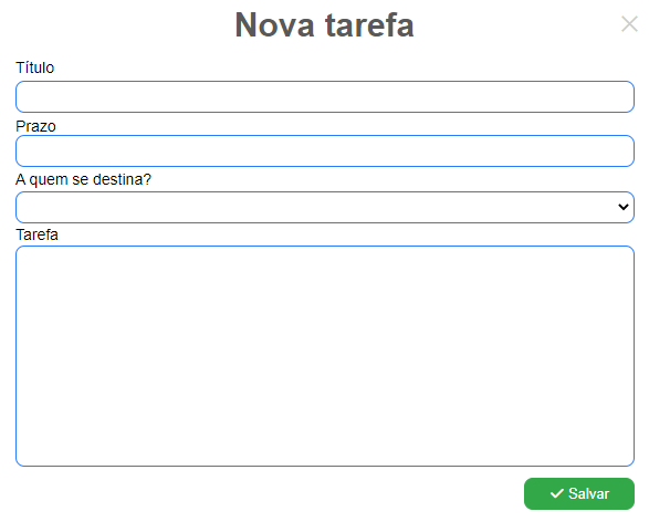 Nova tarefa