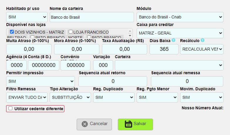 Integrar a conta do Banco do Brasil ao ISPFY.