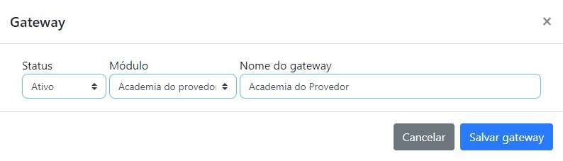 Cadastrar gateway SVA para a Academia do Provedor no ISPFY.