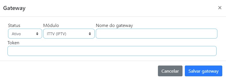 Cadastrar gateway SVA da ITTV no ISPFY.