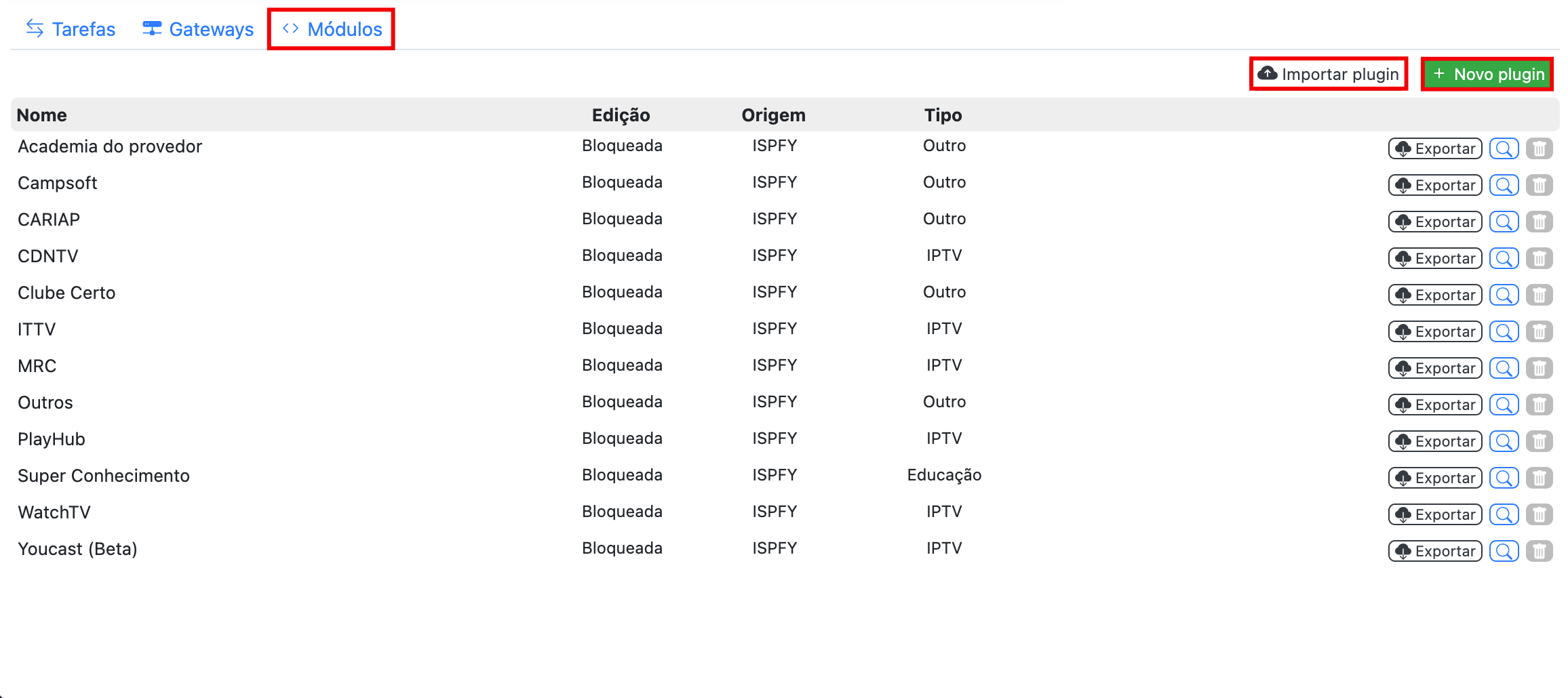 Adicionar plug-in de SVA ao ISPFY | Sistema para provedor.