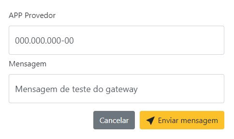 Testar envio de mensagens do APP Provedor.