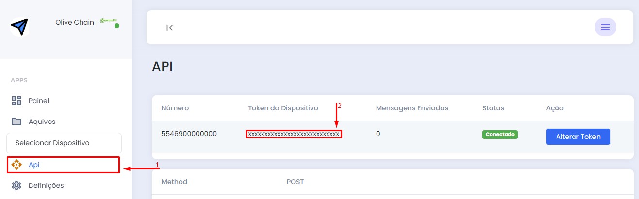 Token do dispositivo.