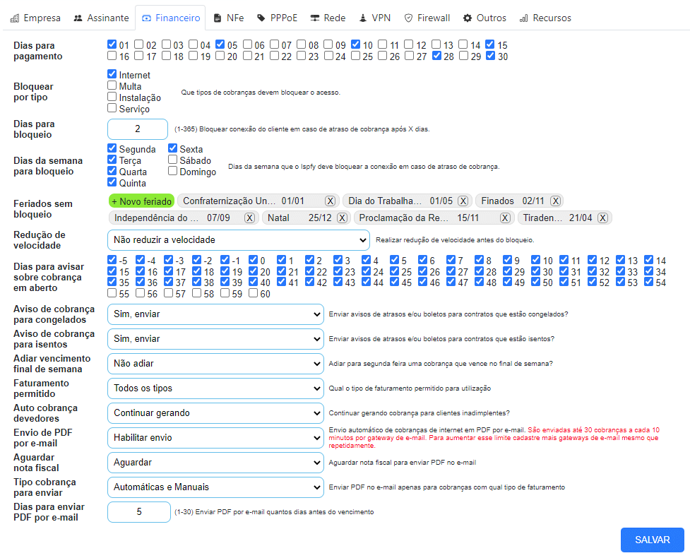 Configurar setor financeiro da empresa no ISPFY | Sistema para provedor.