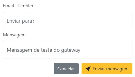 Enviando mensagem de teste.